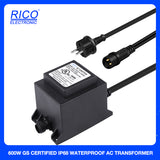 600W GS certified IP68 waterproof AC transformer